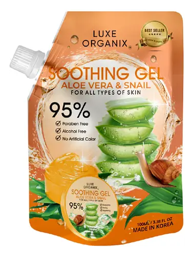 Luxe Organix Aloe Vera And Snail Soothing Gel