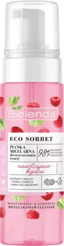 Bielenda Eco Sorbet Micellar Foam Cleanser Raspberry