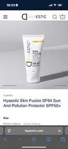 Hyaestic Skin Fusion SF64 Sun And Pollution Protector SPF50+