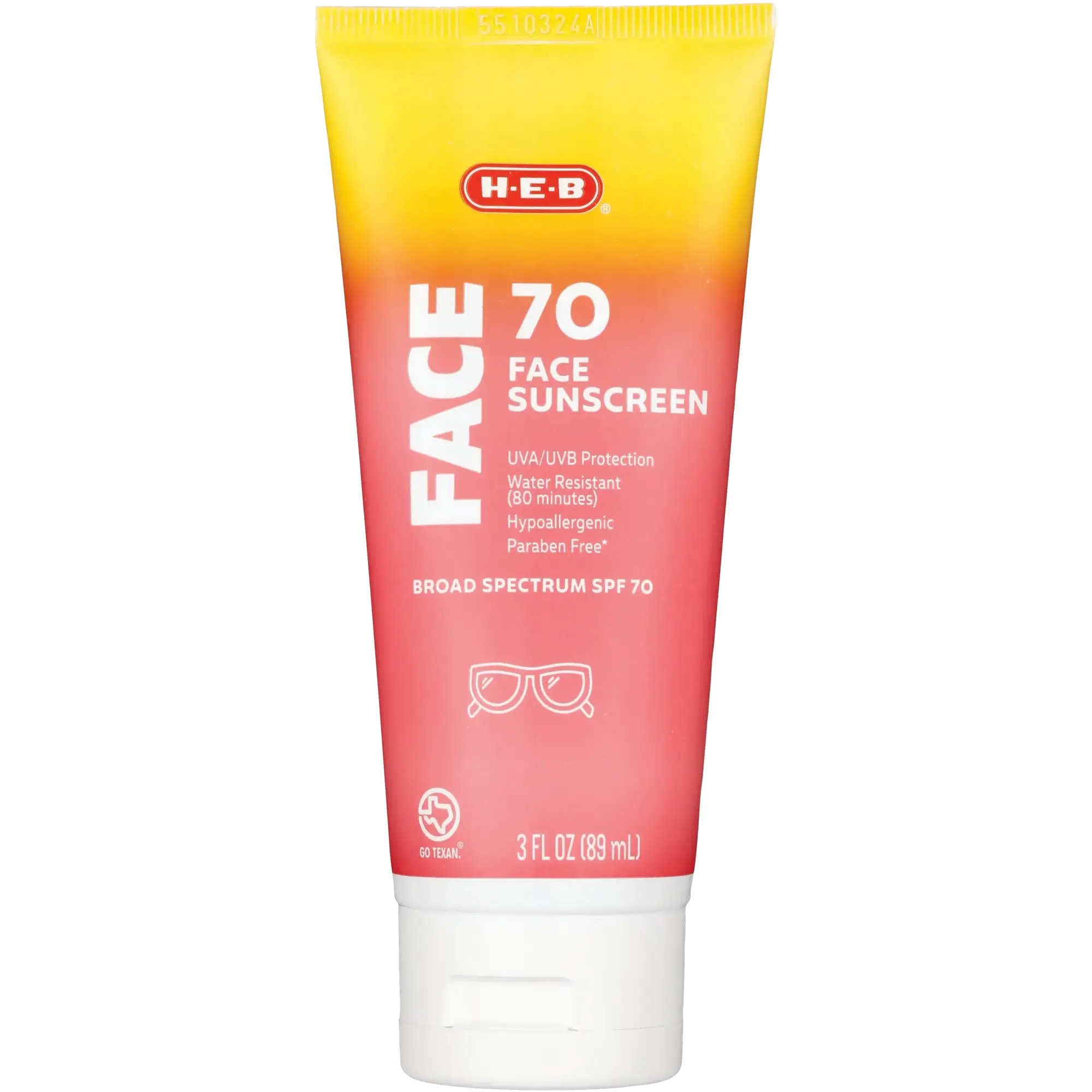 HEB Broad Spectrum Face Sunscreen SPF 70