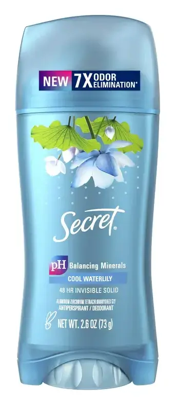 Secret Invisible Solid Antiperspirant Deodorant Cool Waterlily
