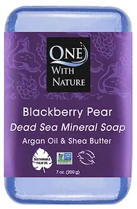 One With Nature Dead Sea Mineral Soap Blackberry Pear