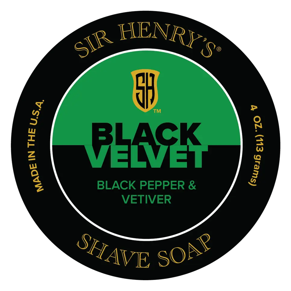 Sir Henry's Shave Soap Black Velvet Black Pepper & Vetiver