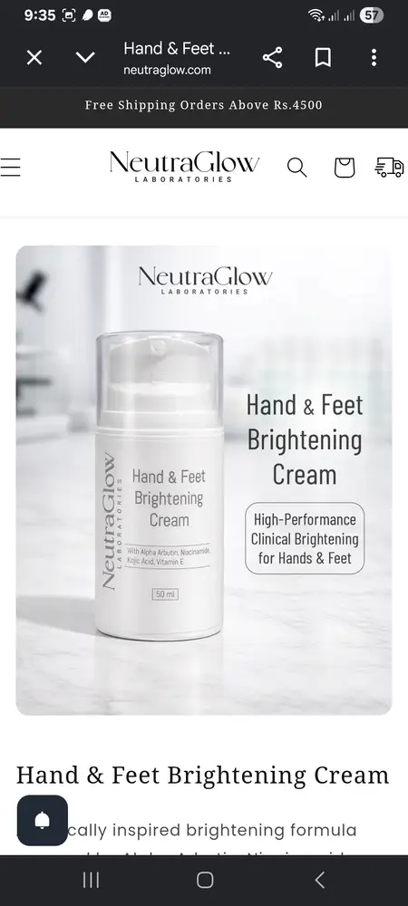 NeutraGlow Hand & Feet Brightening Cream