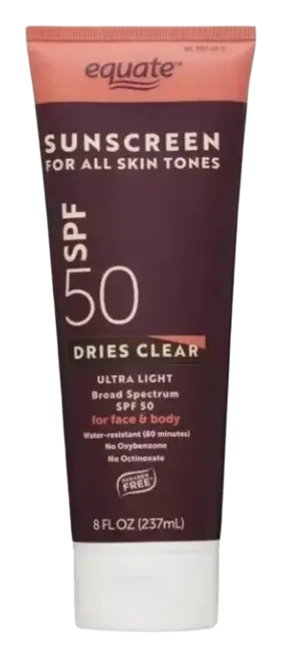 Equate Dries Clear Ultra Light Broad Spectrum Sunscreen SPF 50
