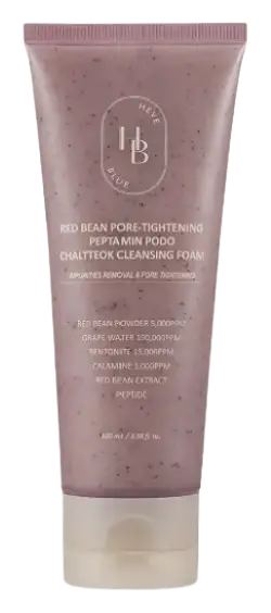 Heveblue Red Bean Pore-Tightening Peptamin Podo Chaltteok Cleansing Foam