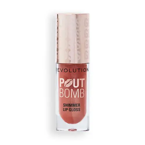 Revolution Beauty Pout Bomb Shimmer Lip Gloss Nude Glow
