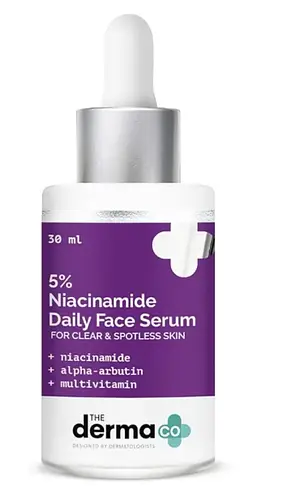The Derma Co 5% Niacinamide Daily Face Serum with Alpha Arbutin & Multivitamin