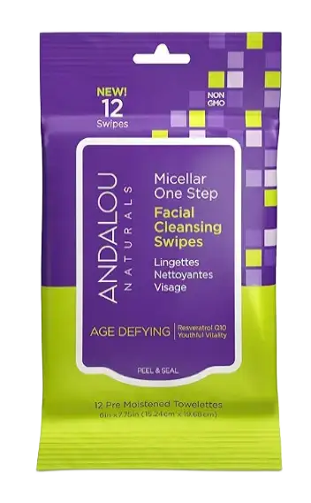 Andalou Naturals Age Defying Micellar One Step Facial Cleansing Wipes