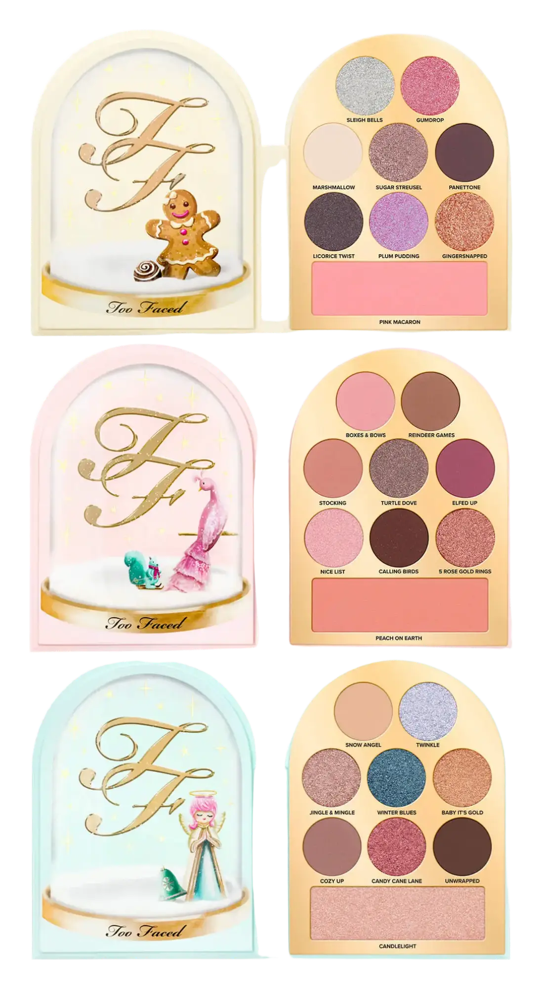 Too Faced Let It Snow Globes Three-Piece Palette Gift Set