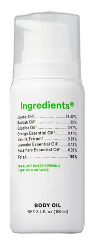 Ingredients Jojoba Body Oil