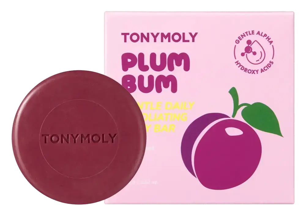 TONYMOLY Plum Bum Gentle Daily Exfoliating Body Bar