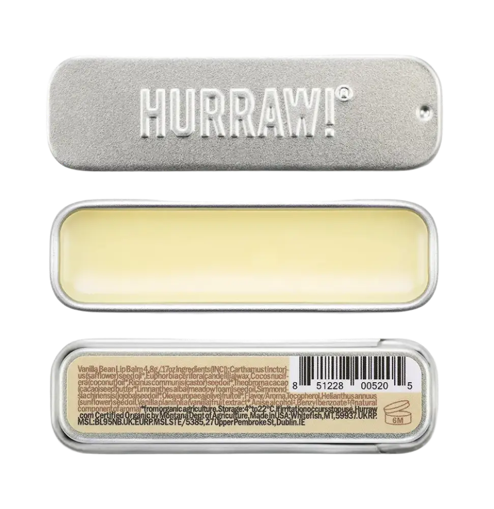 Hurraw! Slider Tin Lip Balm Vanilla Bean