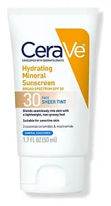 CeraVe Hydrating Mineral Sunscreen Face Sheer Tint SPF 30
