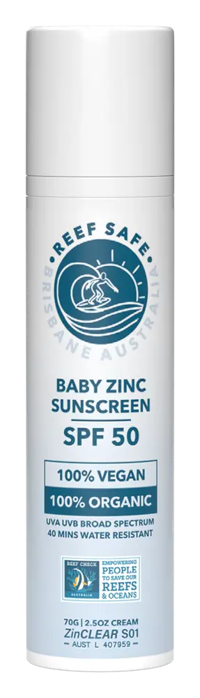 Reef Safe Baby Zinc Sunscreen SPF50 Clear
