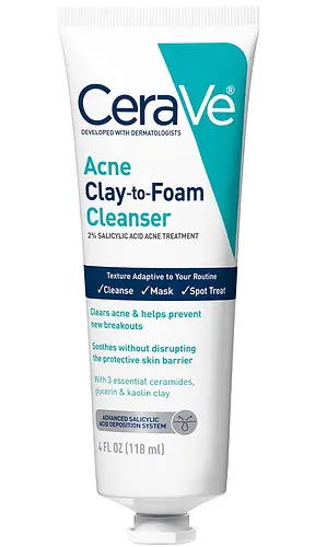 CeraVe Acne Clay To Foam Cleanser
