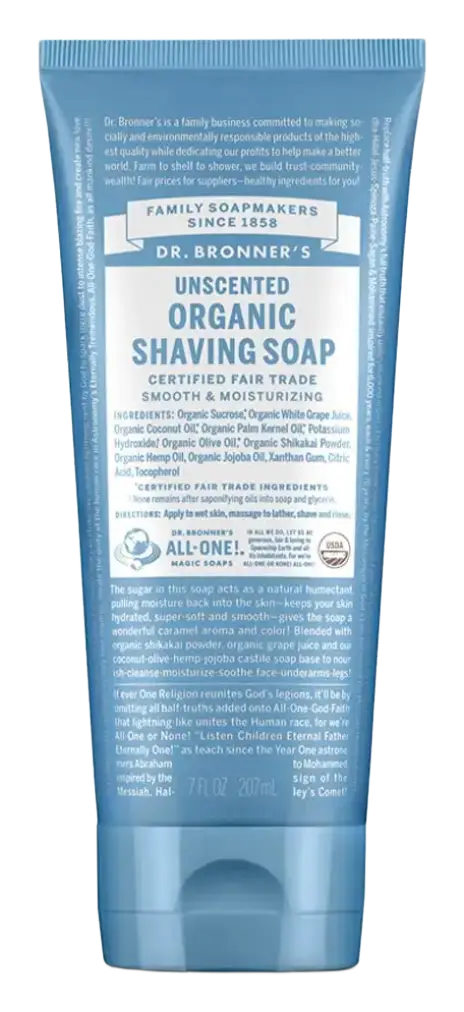 Dr. Bronner's Organic Shaving Soap Unscented
