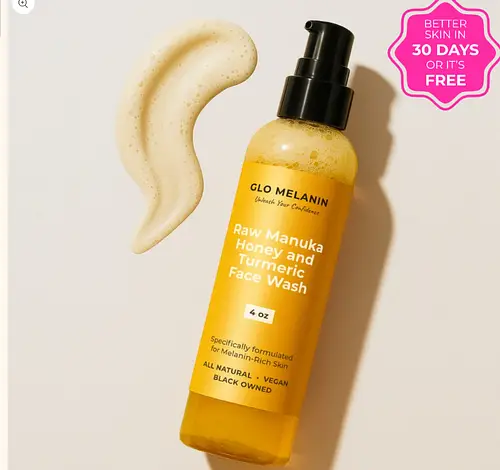 Glo Melanin Raw Manuka Honey and Turmeric Face Wash