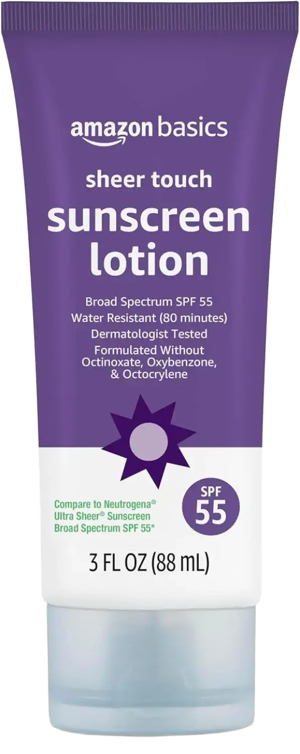 Amazon Basics Sheer Touch Sunscreen Lotion SPF 55