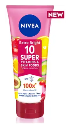 Nivea 10 Super Vitamins And Skin Foods Serum Lotion