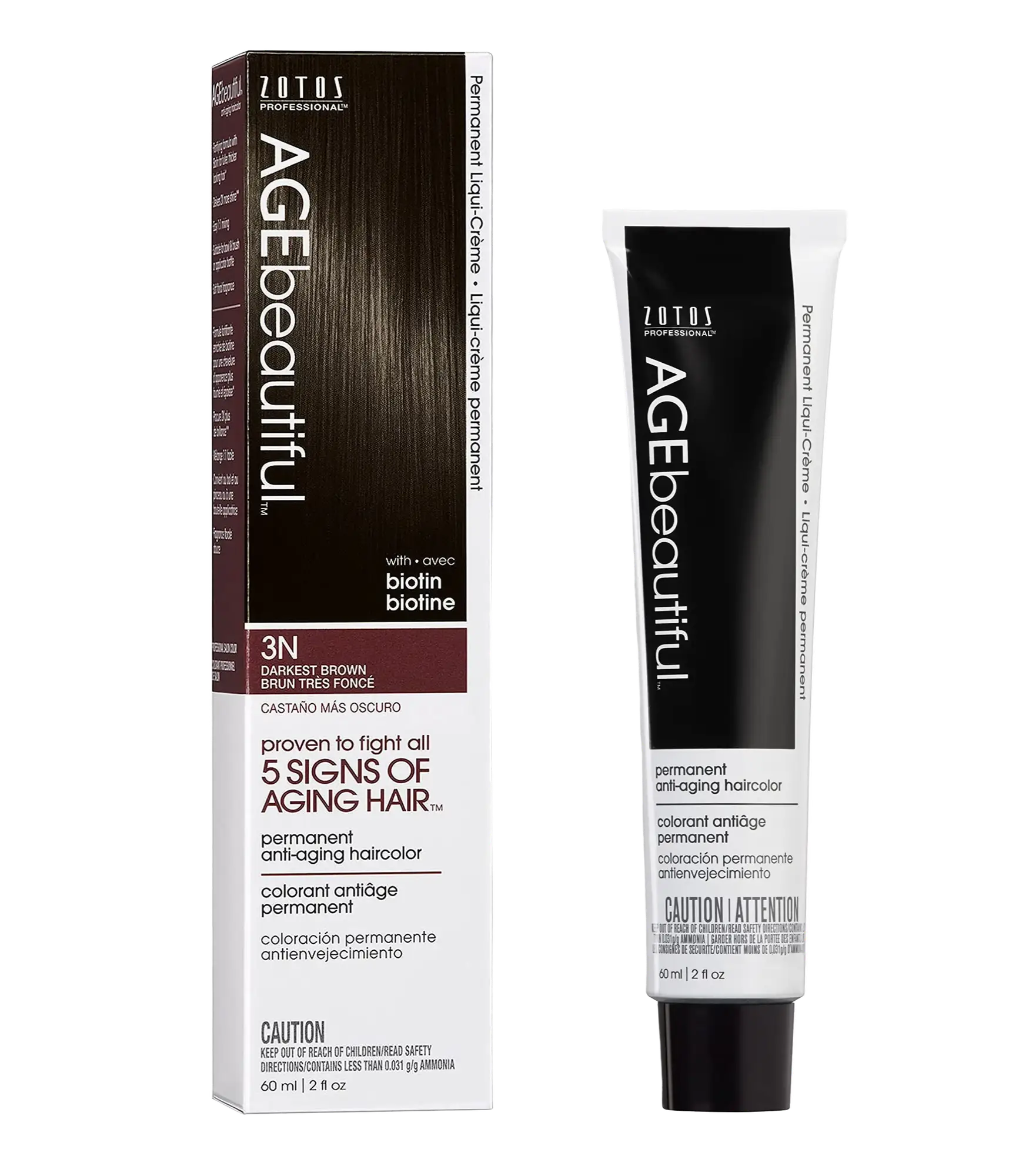 Agebeautiful Permanent Liqui-Creme Hair Color 3N Darkest Brown
