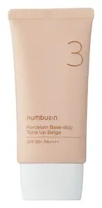 Numbuzin No.3 Porcelain Base-Skip Tone Up  SPF 50+ Beige
