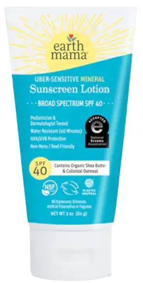 Earth Mama Organics Uber-Sensitive Mineral Sunscreen Lotion SPF 40