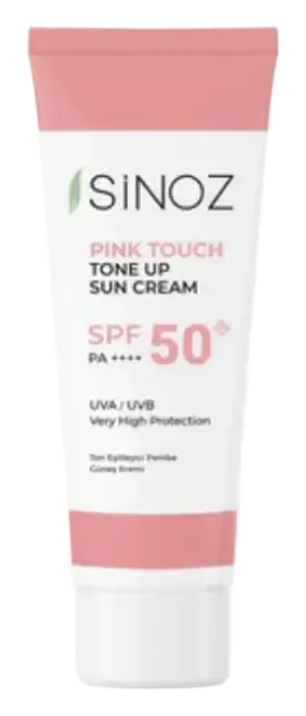 Sinoz Pink Touch Ton Eşitleyici Yüz Güneş Kremi SPF 50+ PA++++ (Pink Touch Tone Up Sun Cream SPF 50+ PA++++)