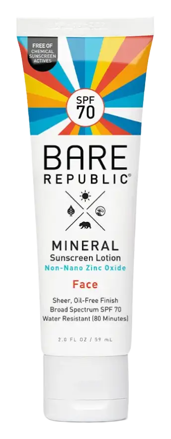Bare Republic Adventure-Proof Mineral SPF 70 Face Sunscreen Lotion