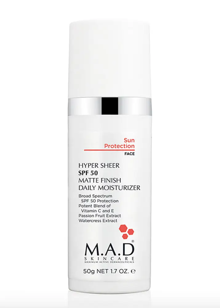 M.A.D Skincare Hyper Sheer SPF 50 Matte Finish Daily Moisturizer