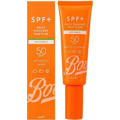 Boots SPF+ Invisible Face Daily Suncare Face Fluid SPF50 50ml