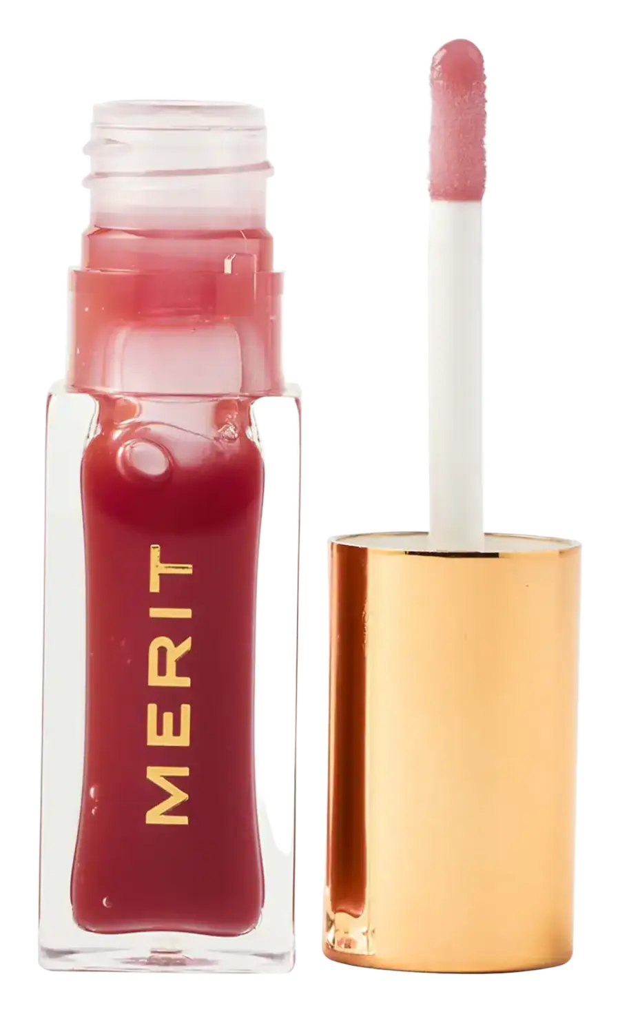 Merit Beauty Shade Slick Gelée Sheer Tinted Lip Oil Mapleton