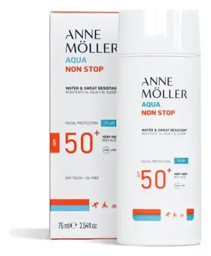 Anne Moller Aqua Non Stop Water & Sweat Resistant Facial Protection Fluid SPF 50+