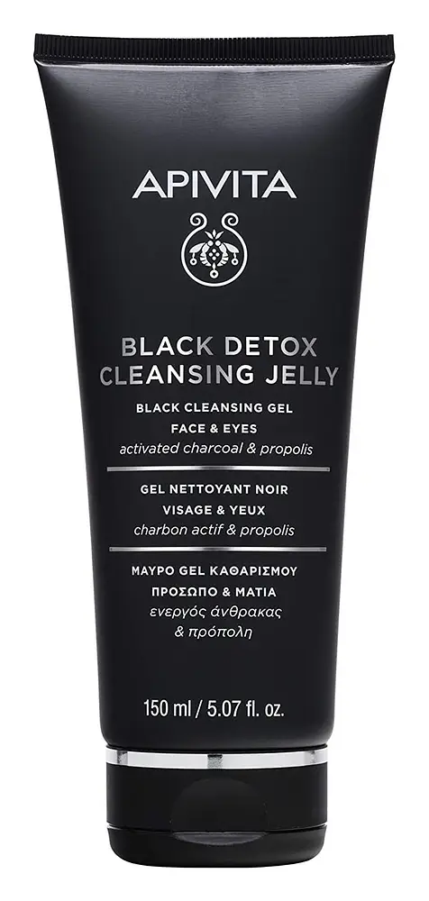 Apivita Natural Cosmetics Black Cleansing Gel - Face & Eyes