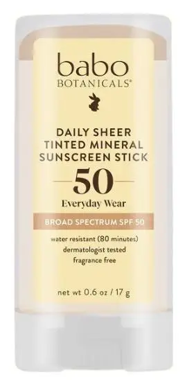 babo botanicals Daily Sheer Tinted Mineral Sunscreen Stick SPF50