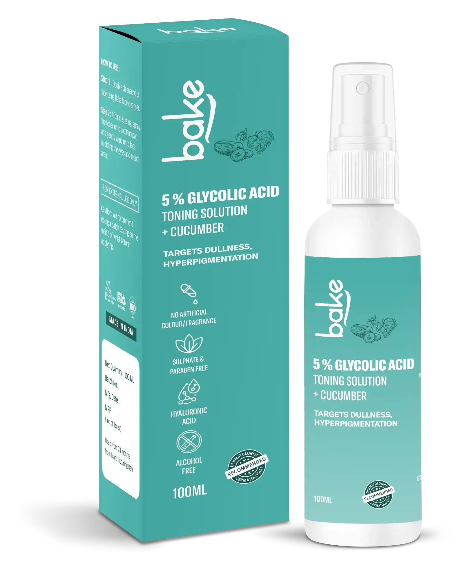 Bake 5% Glycolic Acid Toning Solution