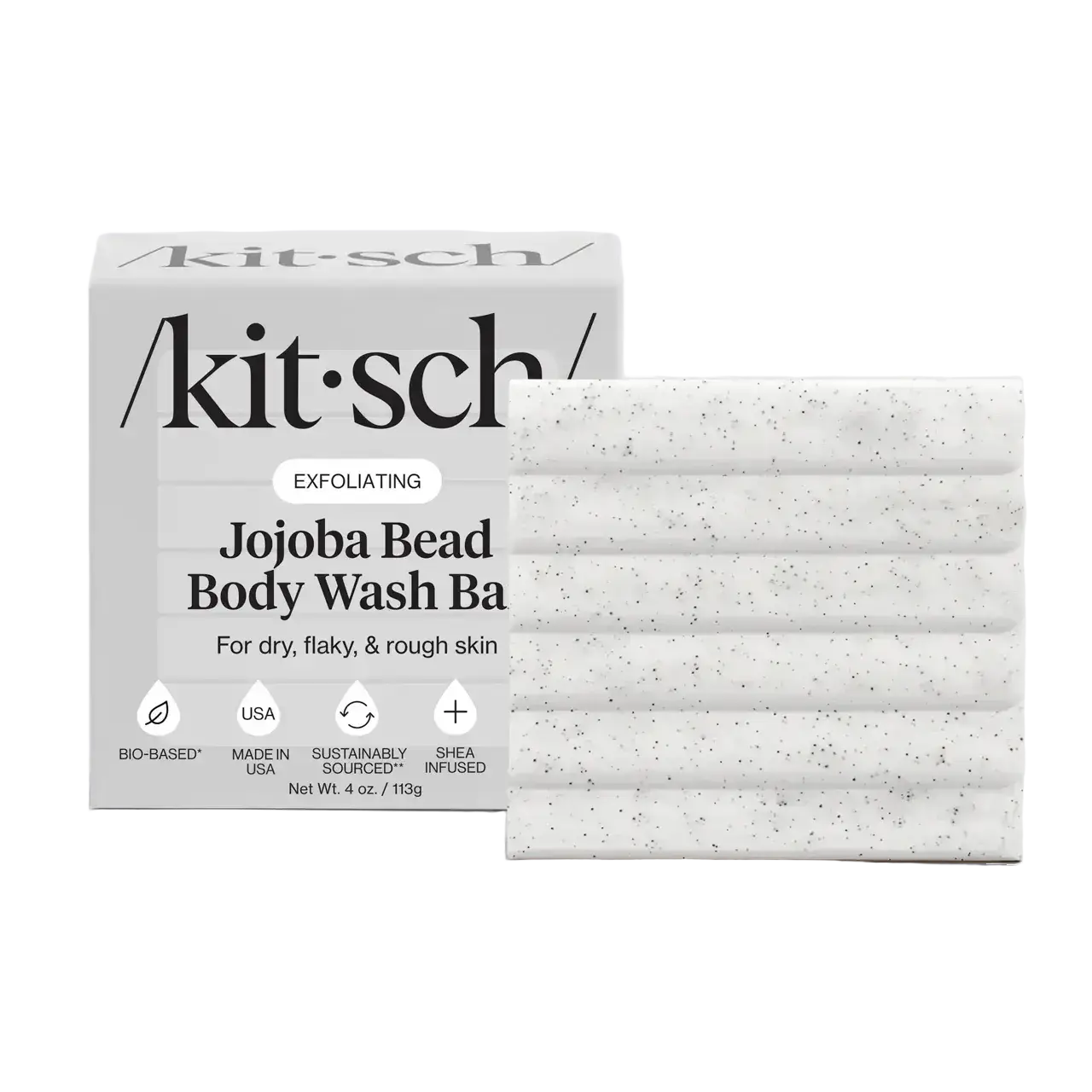 Kitsch Jojoba Bead Exfoliating Body Wash Bar