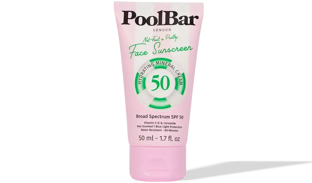 PoolBar London Face Sunscreen Hydrating Mineral Cream SPF 50