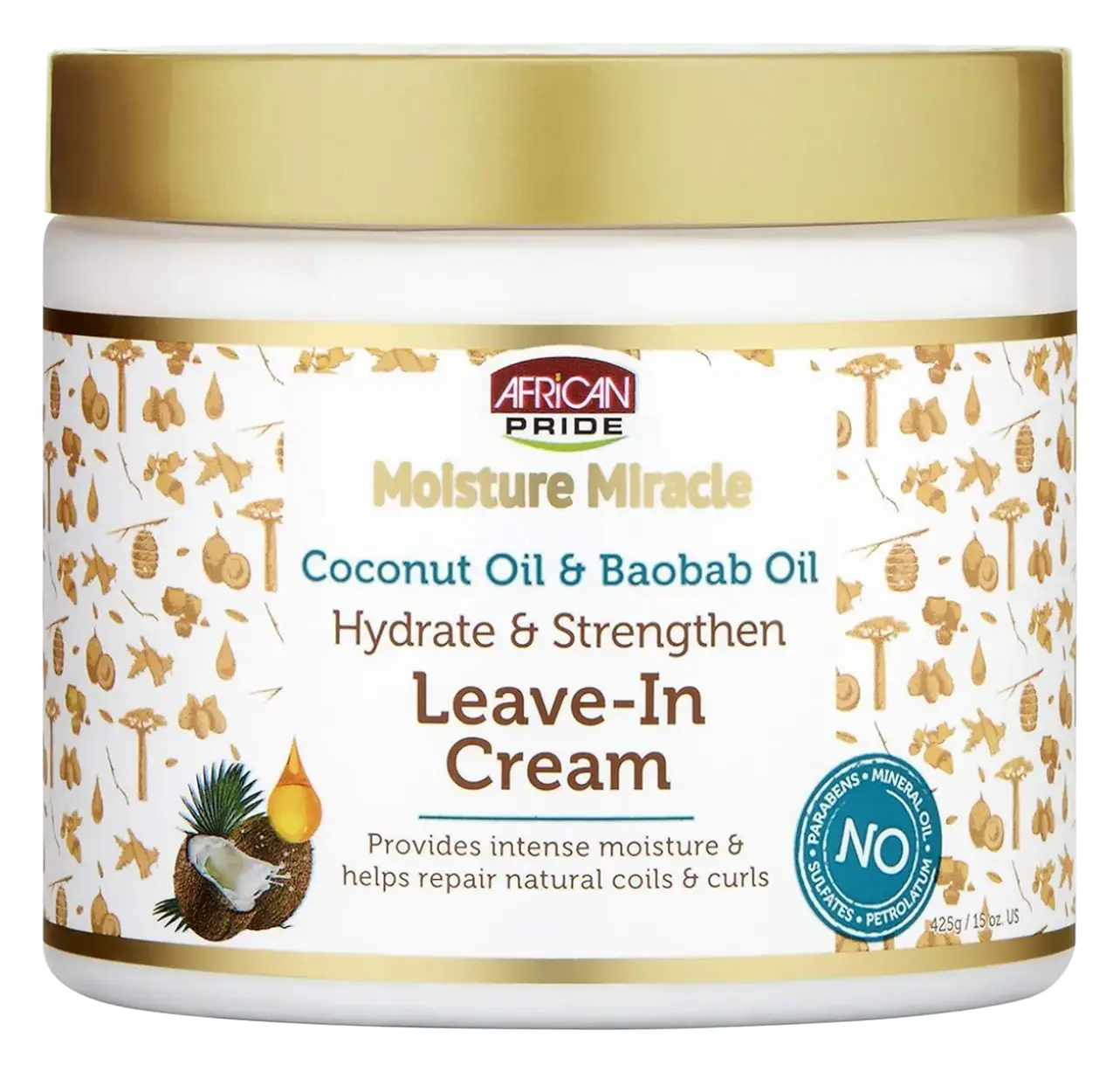 African Pride Coconut Oil & Baobab Oil Leave-In Cream