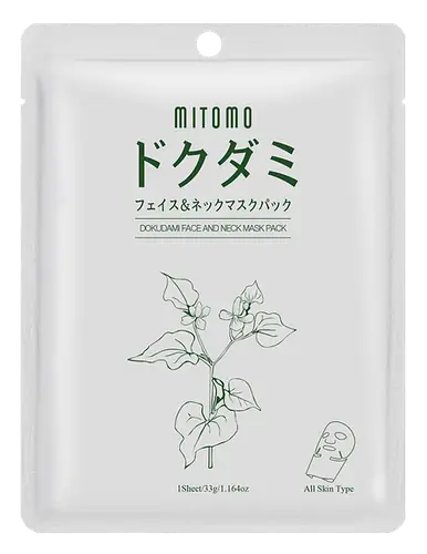 Mitomo Face And Neck Mask Dokudami