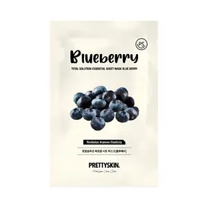 Pretty Skin Total Solution Essential Sheet Mask Blueberry