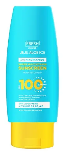 Fresh Skinlab Jeju Aloe Ice 3 In 1 Niacinamide Super Multivitamin Sunscreen SPF 100