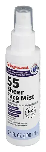 Walgreens SPF 55 Sheer Face Mist Sunscreen