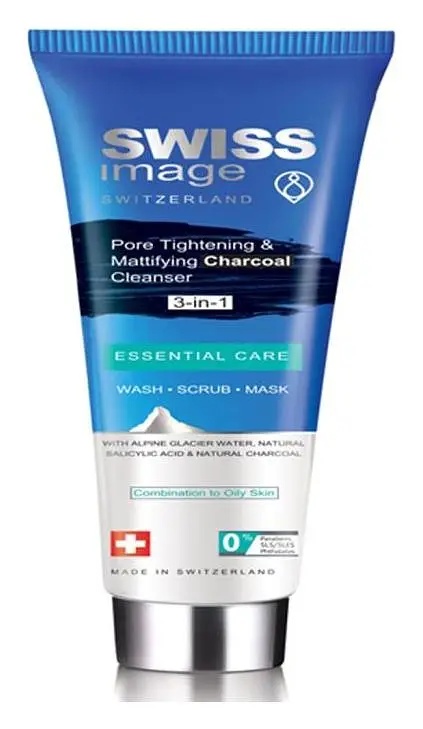 Swiss Image Essential Care Pore Tightening & Mattifying 3-In-1 Charcoal Cleanser