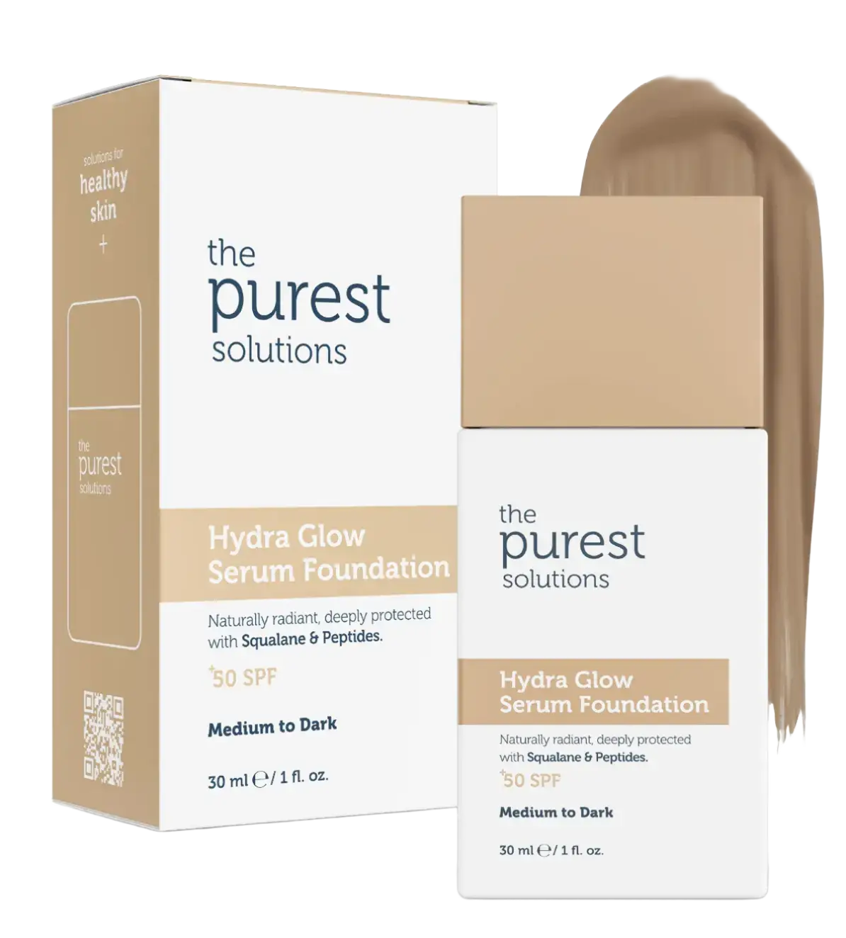 The Purest Solutions Hydra Glow Serum Foundation SPF 50+ Medium To Dark