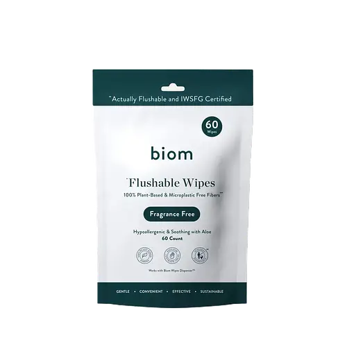 Biome Flushable Wipes Fragrance Free