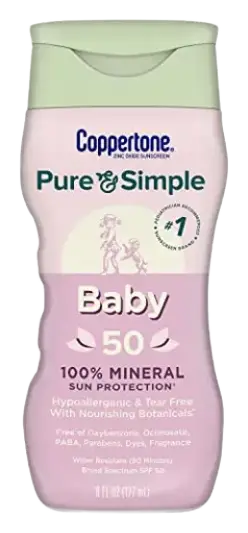 Coppertone Pure And Simple Baby Sunscreen Lotion SPF 50
