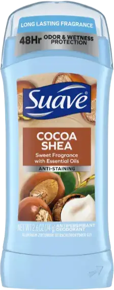 Suave Cocoa Shea Anti-Staining Antiperspirant Deodorant