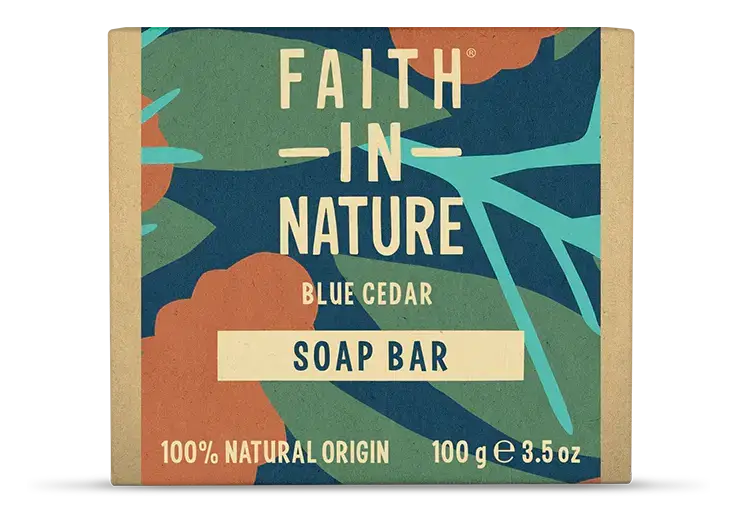 Faith In Nature Blue Cedar Soap Bar