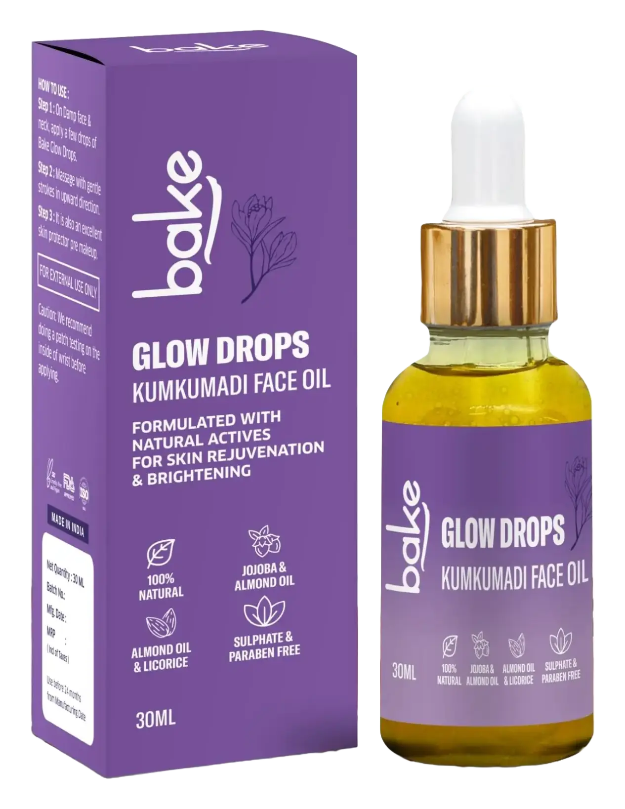 Bake Glow Drops Kumkumadi Face Oil